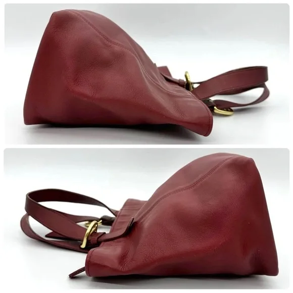 Coach Red Leather Tote Bag - Picture 4 of 10